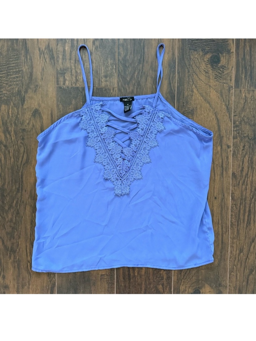 rue 21 Size medium Lavender Peek a Boo Tank Top